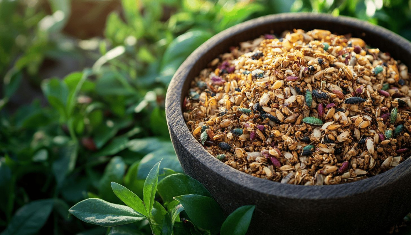 Avantages nutritionnels des insectes séchés pour divers animaux